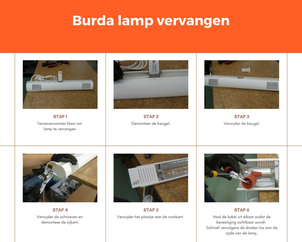 Burda Lamp Vervangen terrasheater.nl